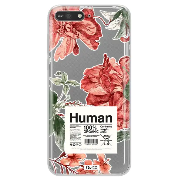 A Cover Of A Book With Flowers Huawei Y6 2018 Clear Tpu Case