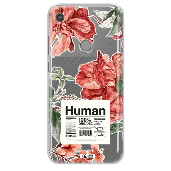 A Cover Of A Book With Flowers Huawei Y6S Clear Tpu Case