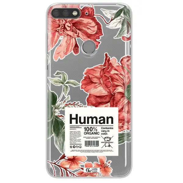 A Cover Of A Book With Flowers Huawei Y7 Prime 2018 Clear Tpu Case