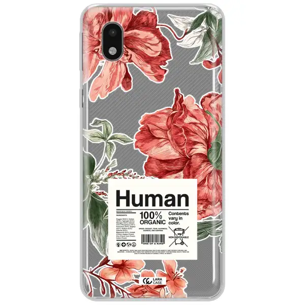 A Cover Of A Book With Flowers Samsung A01 Core Clear Tpu Case