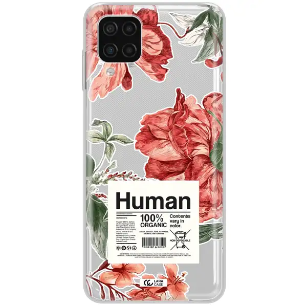 A Cover Of A Book With Flowers Samsung A12 4G Clear Tpu Case