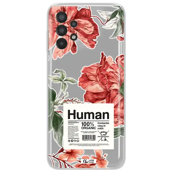 A Cover Of A Book With Flowers Samsung A13 Clear Tpu Case