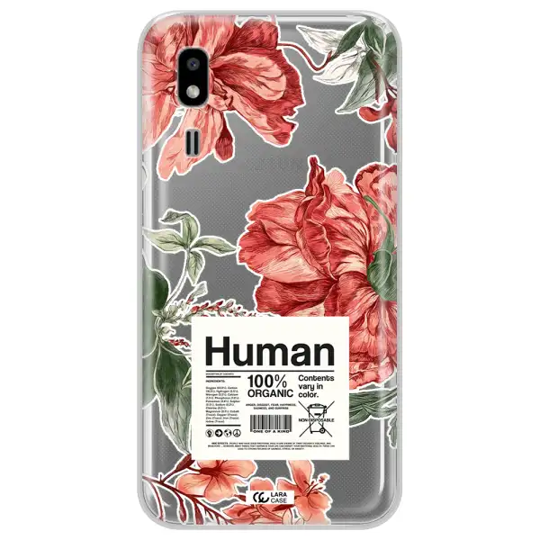 A Cover Of A Book With Flowers Samsung A2 Core Clear Tpu Case