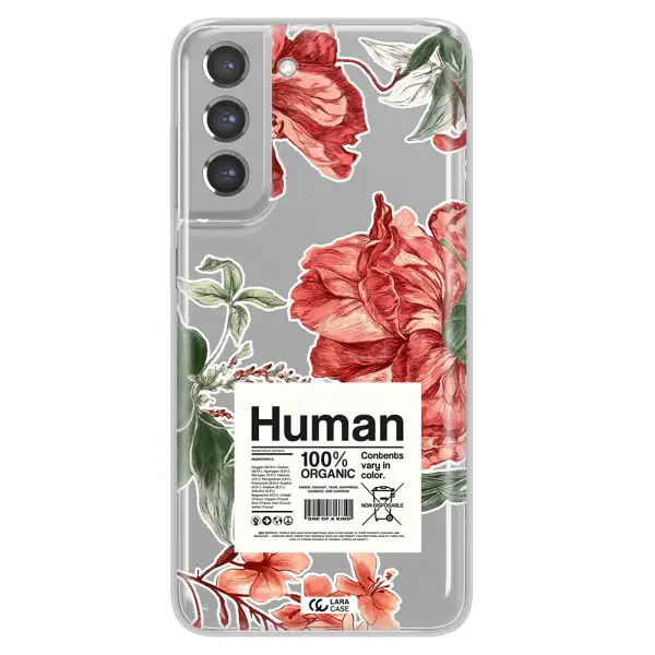 A Cover Of A Book With Flowers Samsung A21 Fe Clear Tpu Case