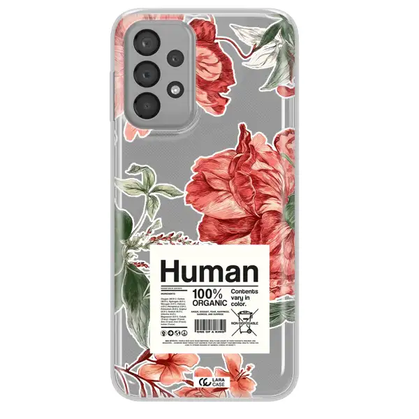 A Cover Of A Book With Flowers Samsung A23 Clear Tpu Case