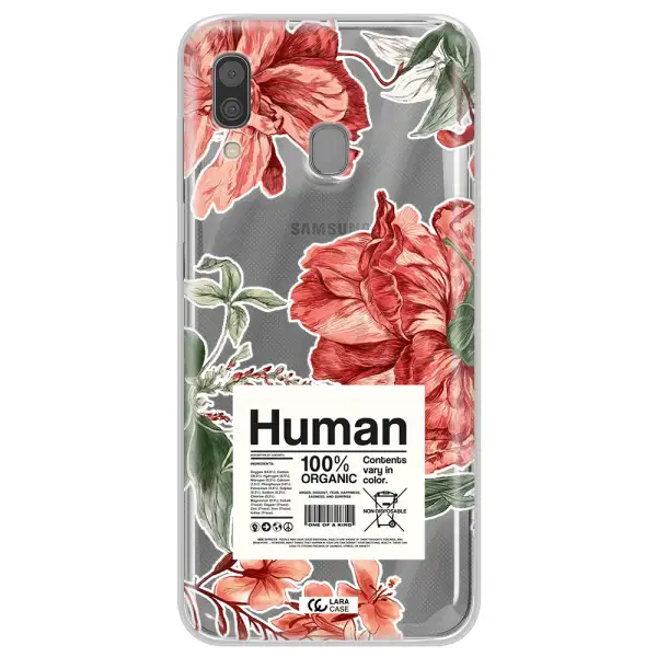 A Cover Of A Book With Flowers Samsung A30 Clear Tpu Case