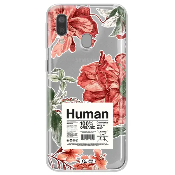 A Cover Of A Book With Flowers Samsung A40 Clear Tpu Case