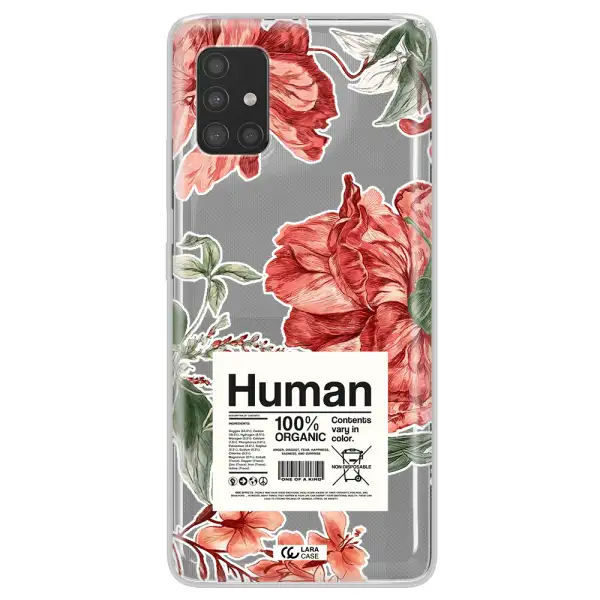 A Cover Of A Book With Flowers Samsung A51 Clear Tpu Case