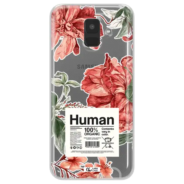 A Cover Of A Book With Flowers Samsung A6 Clear Tpu Case