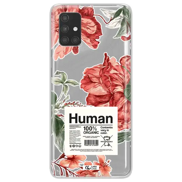 A Cover Of A Book With Flowers Samsung A71 Clear Tpu Case