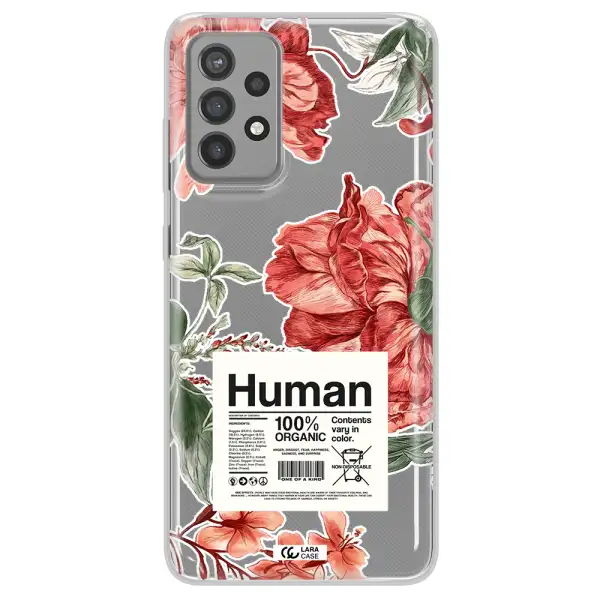 A Cover Of A Book With Flowers Samsung A72 Clear Tpu Case