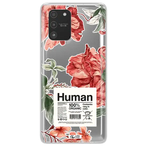 A Cover Of A Book With Flowers Samsung A91 Clear Tpu Case