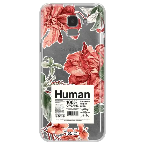 A Cover Of A Book With Flowers Samsung J6 Clear Tpu Case