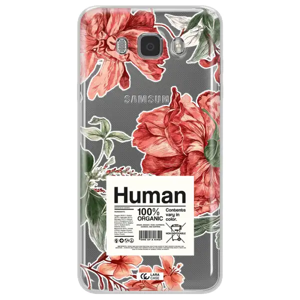 A Cover Of A Book With Flowers Samsung J7 2016 Clear Tpu Case