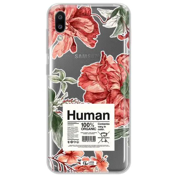 A Cover Of A Book With Flowers Samsung M10 Clear Tpu Case