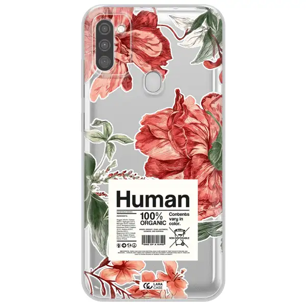 A Cover Of A Book With Flowers Samsung M11 Clear Tpu Case