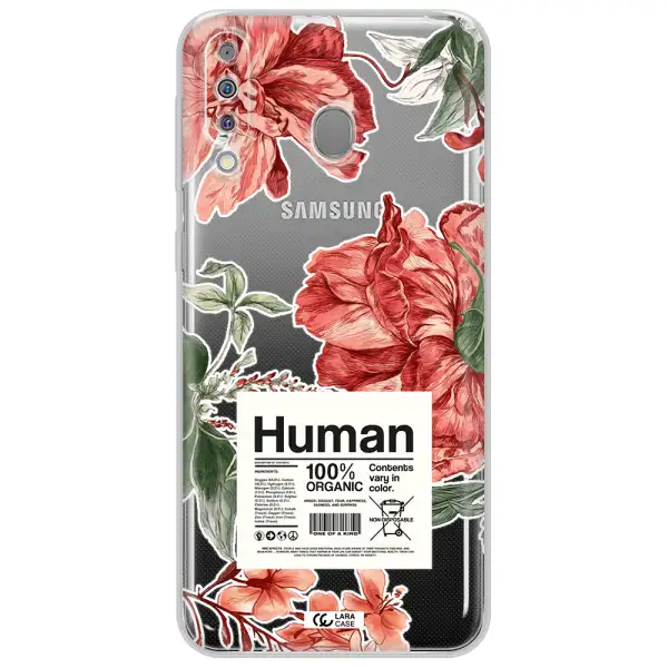 A Cover Of A Book With Flowers Samsung M30 Clear Tpu Case
