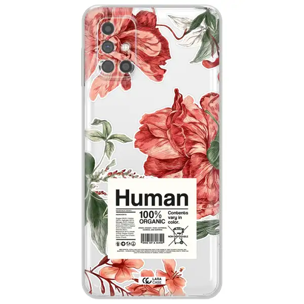 A Cover Of A Book With Flowers Samsung M31S Clear Tpu Case