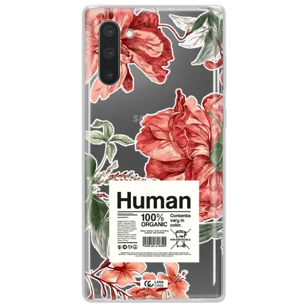 A Cover Of A Book With Flowers Samsung Note 10 Clear Tpu Case