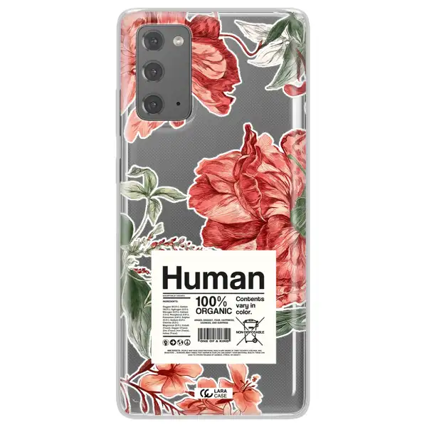 A Cover Of A Book With Flowers Samsung Note 20 Clear Tpu Case