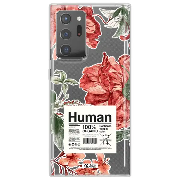 A Cover Of A Book With Flowers Samsung Note 20 Ultra Clear Tpu Case