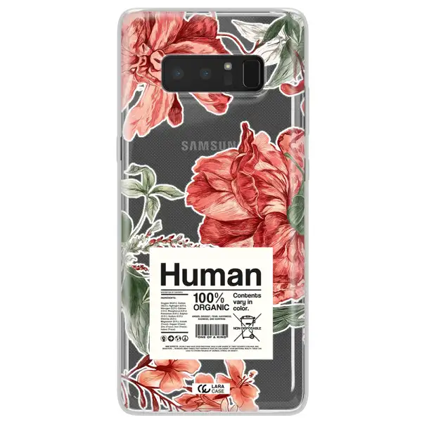 A Cover Of A Book With Flowers Samsung Note 8 Clear Tpu Case