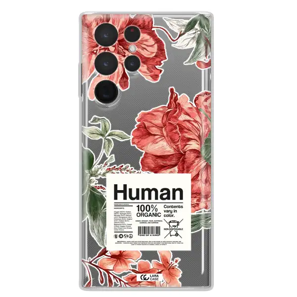 A Cover Of A Book With Flowers Samsung S 22 Ultra Clear Tpu Case