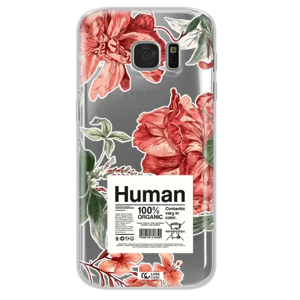 A Cover Of A Book With Flowers Samsung S 7 Clear Tpu Case