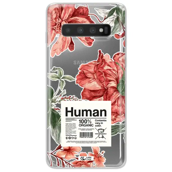 A Cover Of A Book With Flowers Samsung S10 Plus Clear Tpu Case
