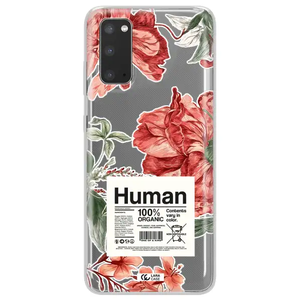 A Cover Of A Book With Flowers Samsung S20 Clear Tpu Case
