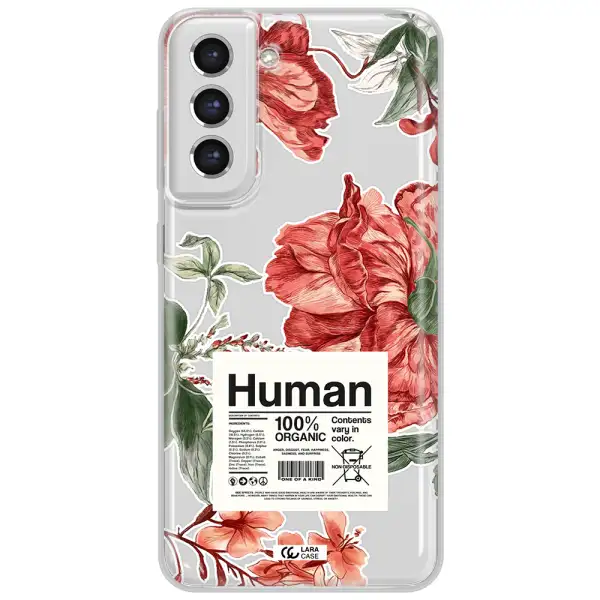A Cover Of A Book With Flowers Samsung S21 Fe Clear Tpu Case