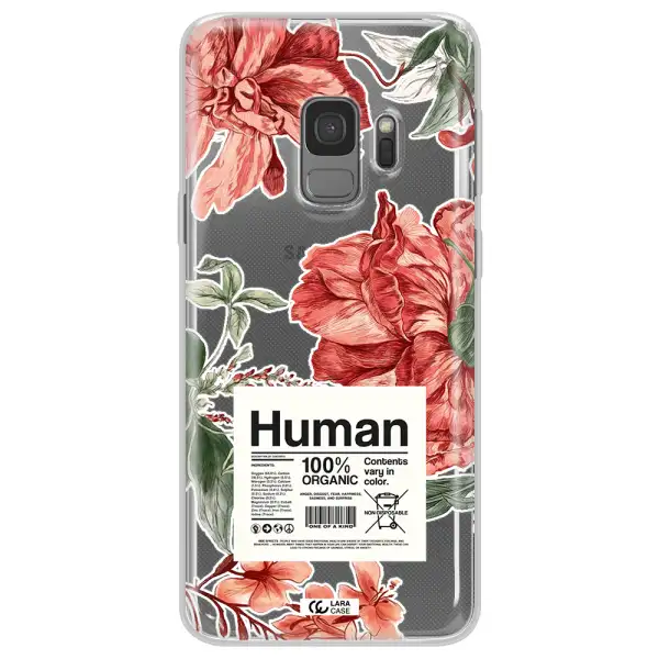A Cover Of A Book With Flowers Samsung S9 Clear Tpu Case