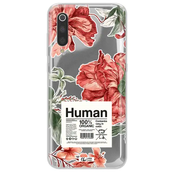 A Cover Of A Book With Flowers Xiaomi Mi 9 Clear Tpu Case