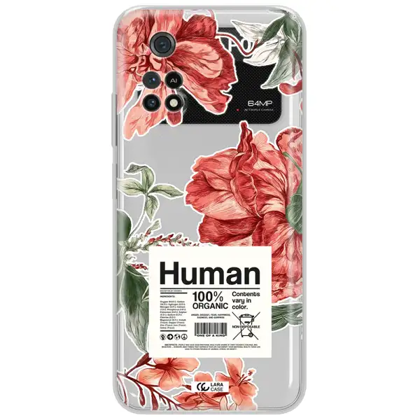 A Cover Of A Book With Flowers Xiaomi Poco M4 Pro 4G Clear Tpu Case