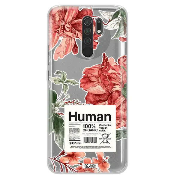A Cover Of A Book With Flowers Xiaomi Redmi 9 Clear Tpu Case