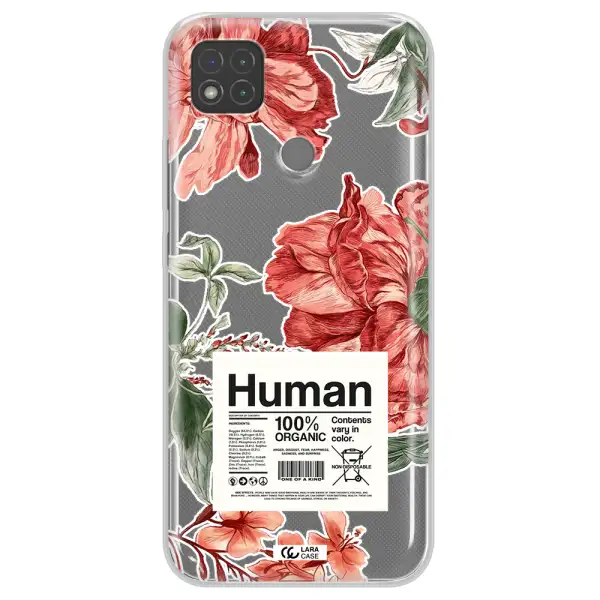 A Cover Of A Book With Flowers Xiaomi Redmi 9C Clear Tpu Case