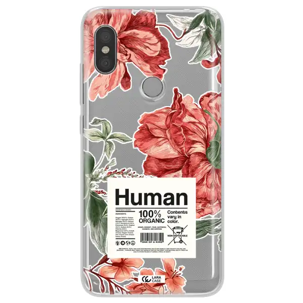 A Cover Of A Book With Flowers Xiaomi Redmi Note 6 Pro Clear Tpu Case
