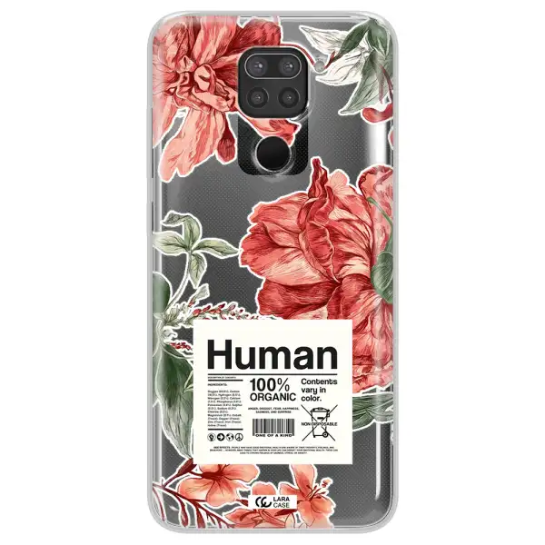 A Cover Of A Book With Flowers Xiaomi Redmi Note 9 Clear Tpu Case