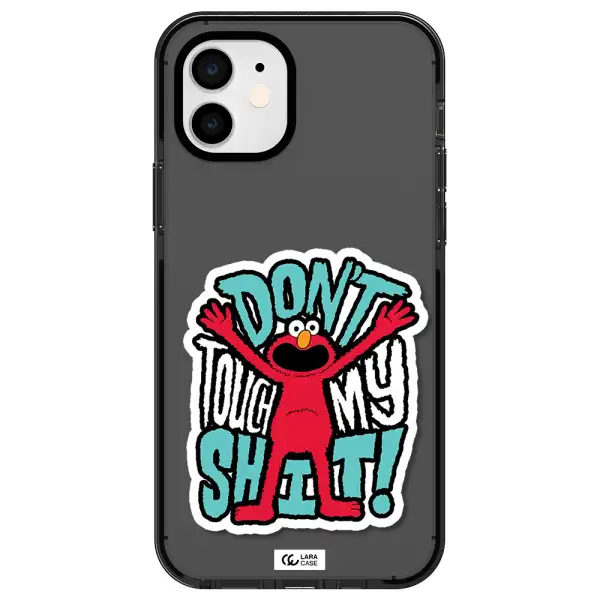 a cartoon character with arms up Apple iPhone 11 impact Smoke Black Case