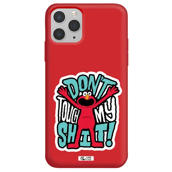 a cartoon character with arms up Apple iPhone 11 pro max Silicone Imperial Red Case