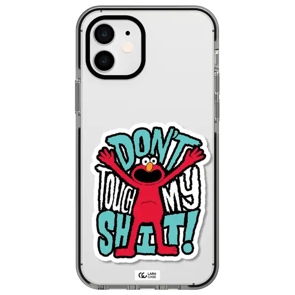 a cartoon character with arms up Apple iPhone 12 impact black border Case