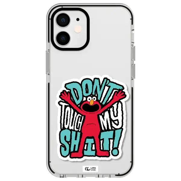 a cartoon character with arms up Apple iPhone 12 mini impact black border Case