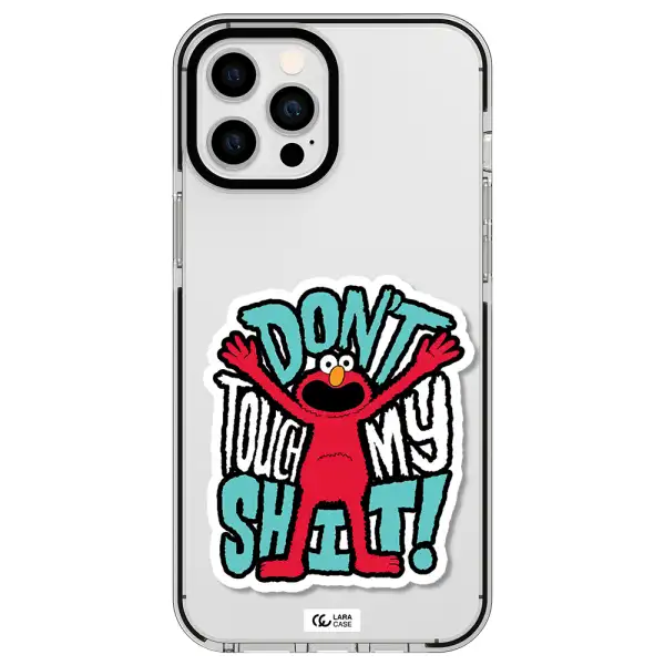 a cartoon character with arms up Apple iPhone 12 pro max impact black border Case