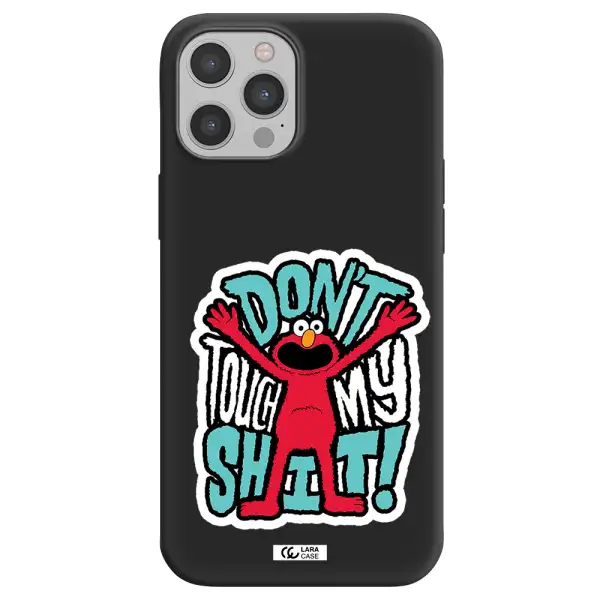 a cartoon character with arms up Apple iPhone 12 pro max Silicone black Case