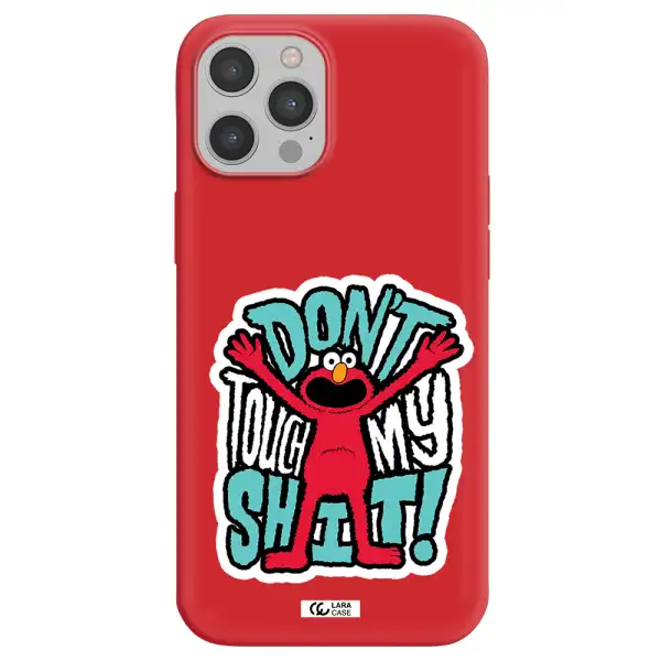 a cartoon character with arms up Apple iPhone 12 pro max Silicone Imperial Red Case