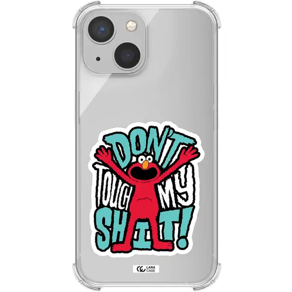 a cartoon character with arms up Apple iPhone 13 Clear PC Case