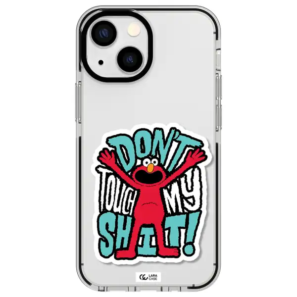 a cartoon character with arms up Apple iPhone 13 mini impact black border Case