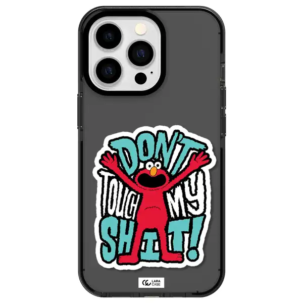 a cartoon character with arms up Apple iPhone 13 Pro impact Smoke Black Case