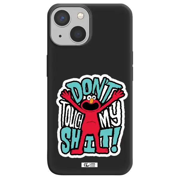 a cartoon character with arms up Apple iPhone 13 Silicone black Case