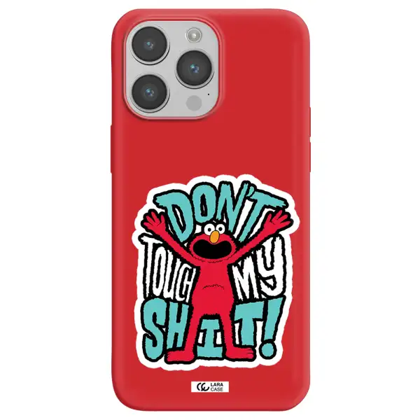a cartoon character with arms up Apple iPhone 14 pro Silicone Imperial Red Case
